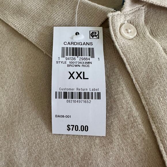 NWT Alfani Button Up Long Sleeve T-Shirt Sweater Size XXL - Picture 4 of 7